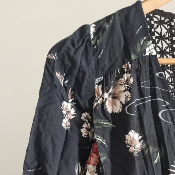 Jaase | Women's Maxi 3/4 Sleeve Dress | Floral print | Ruffle | Size S - Picture 3 of 11